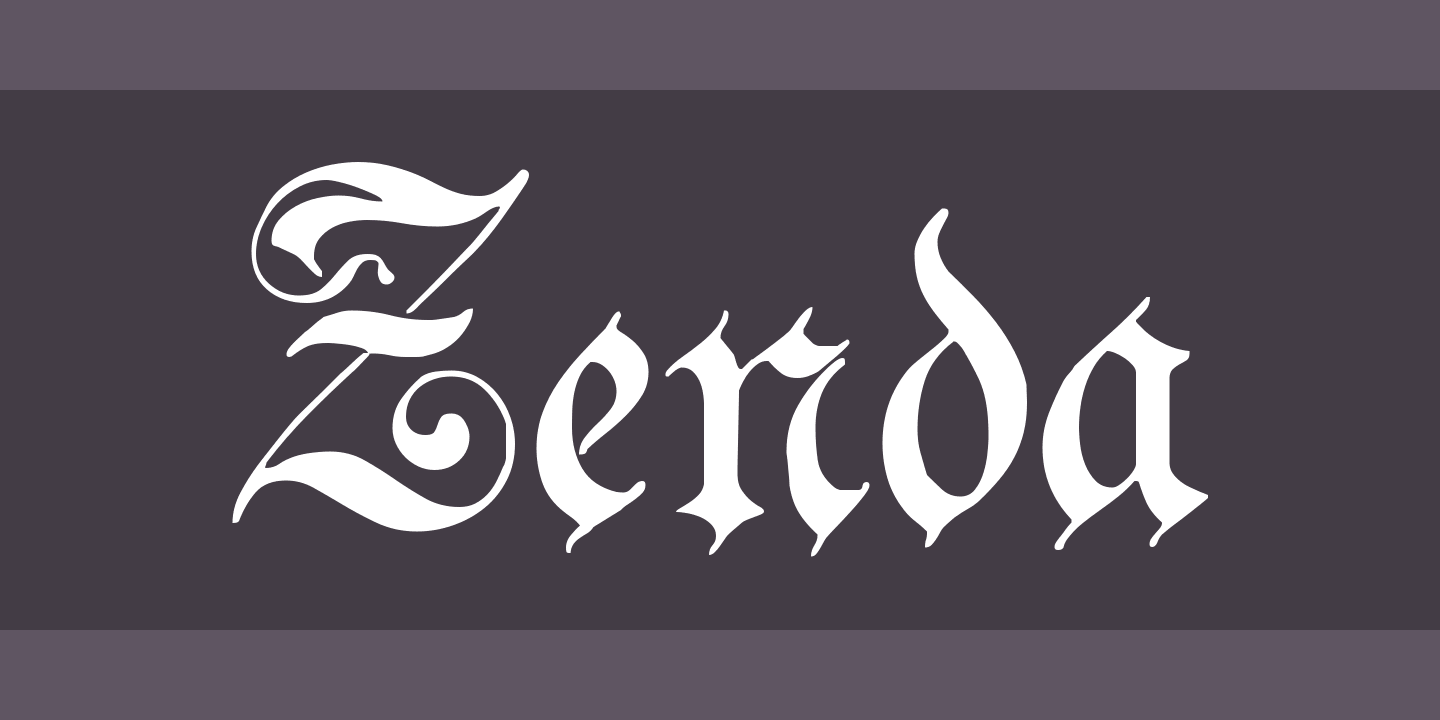 Пример шрифта Zenda #1